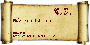 Mózsa Dóra névjegykártya